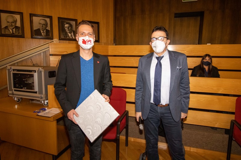 Jan-Lukas Platen mit Bürgermeister Prof. Dr. Christoph Landscheidt